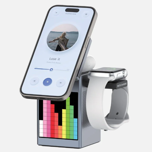 Bluetooth Speaker with Wireless Charger Fast Charging Station for Multiple Devices