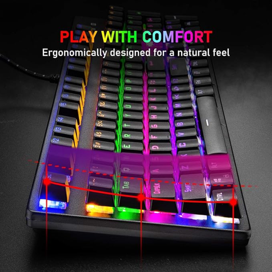Mechanical Gaming Keyboard Precision Performance with Dynamic Lighting