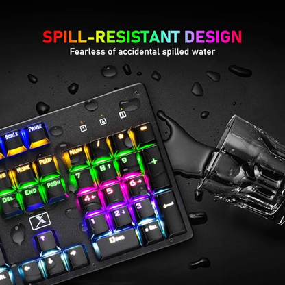 Mechanical Gaming Keyboard Precision Performance with Dynamic Lighting
