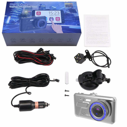 Dual Vehicle DVR Full HD Dash Cam with Front and Rear Camera