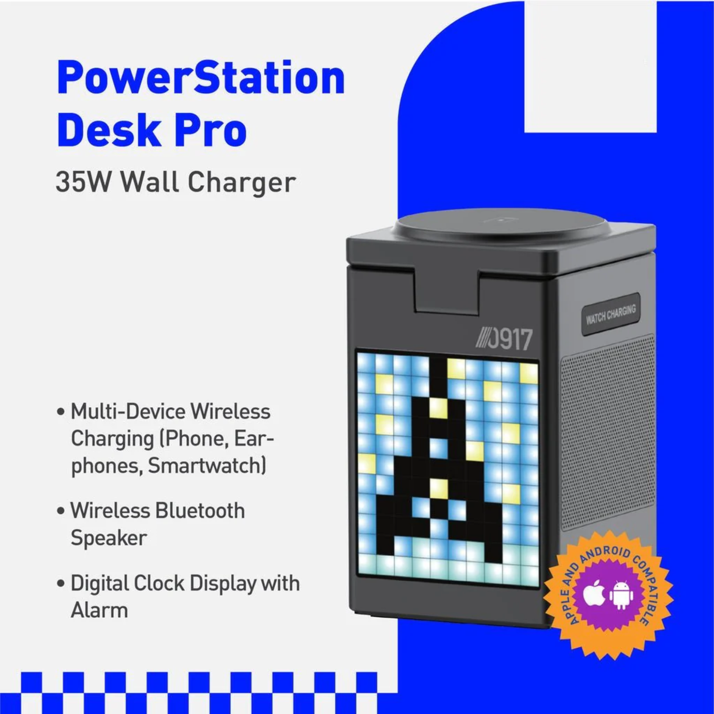 Bluetooth Speaker with Wireless Charger Fast Charging Station for Multiple Devices