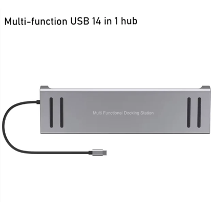 14 in 1 USB C Docking Station Complete Connectivity Hub for Workstations