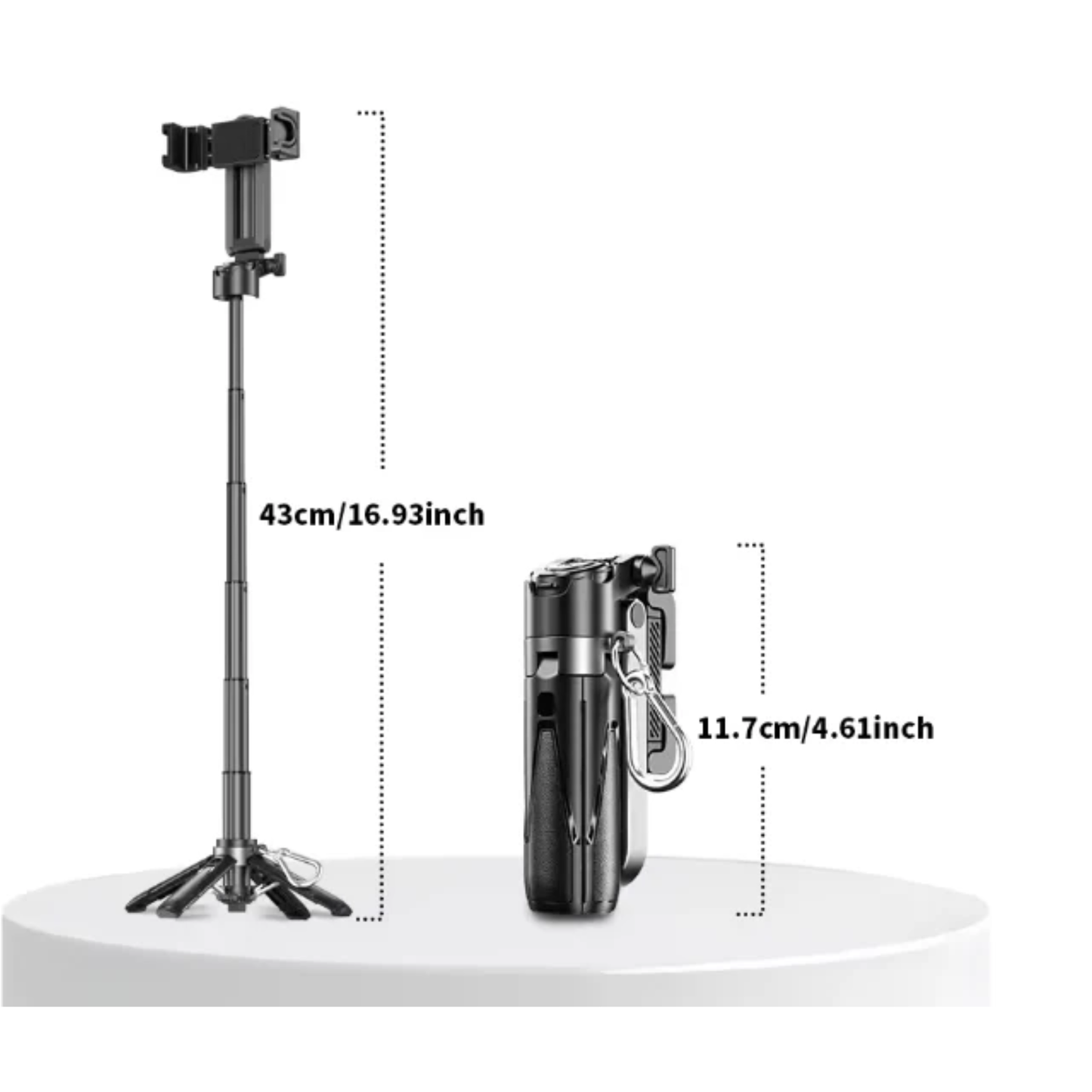Mini Grip Quadripod Compact Tripod with Bluetooth Control