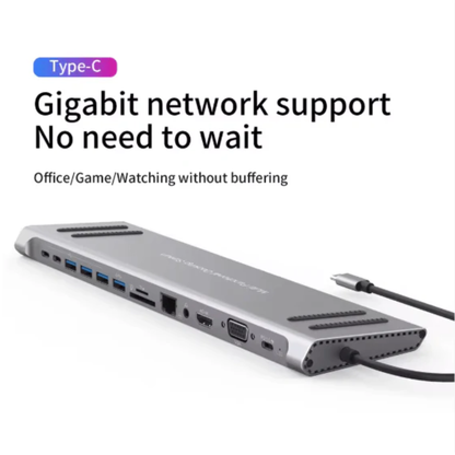 14 in 1 USB C Docking Station Complete Connectivity Hub for Workstations