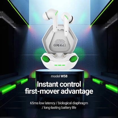 TWS Wireless Gaming Headset HiFi Stereo Sound with Low Latency Mode