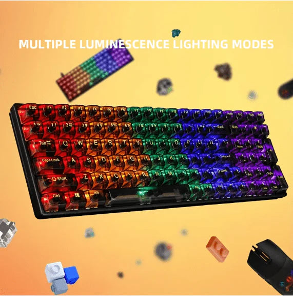 RGB Gaming Keyboard Compact Mechanical Design with Transparent Build